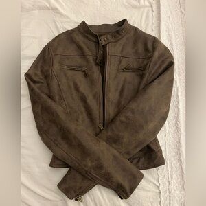 Faux Leather Jacket - Cropped